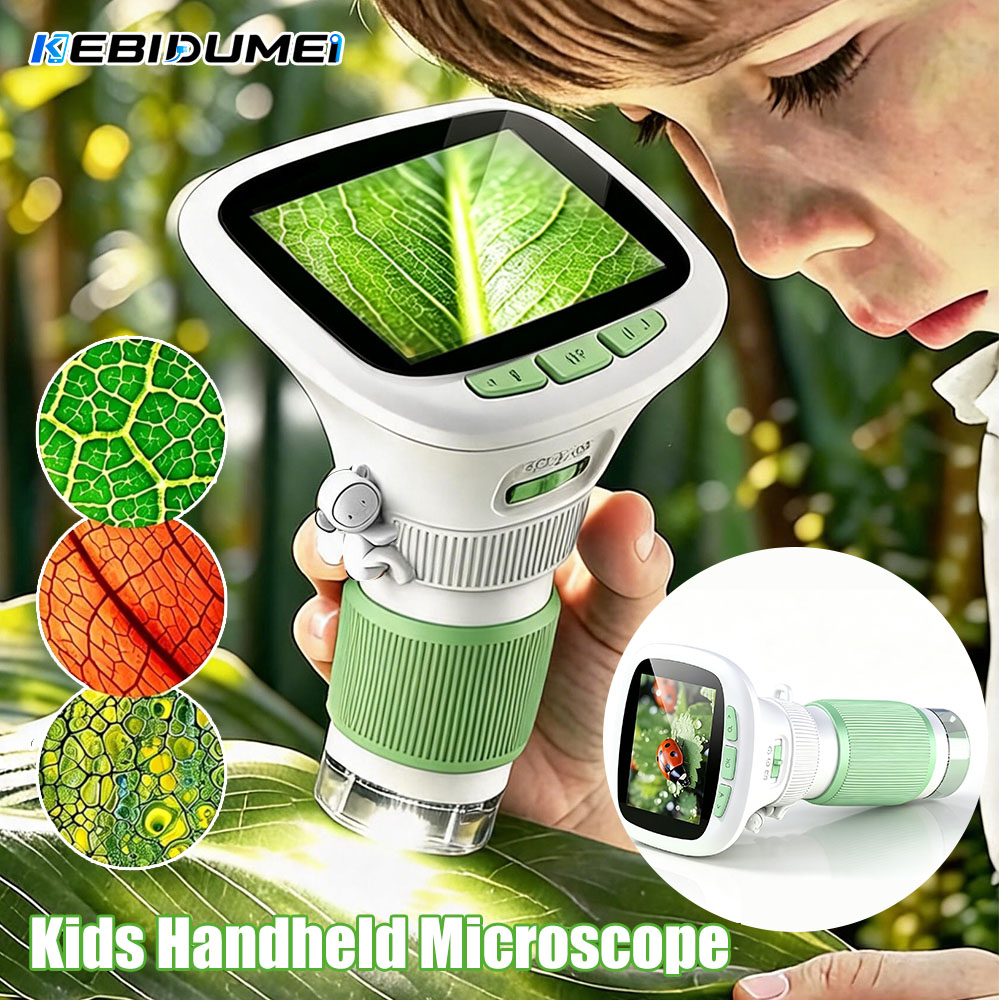 Science Max - KEBIDUMEI Children's Handheld Microscope with Rotating